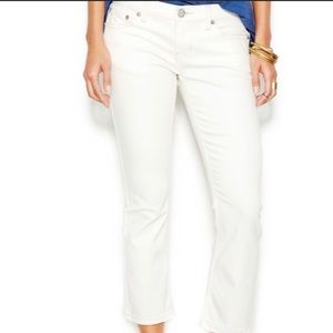 Free People Cropped White Denim Jeans Size 25